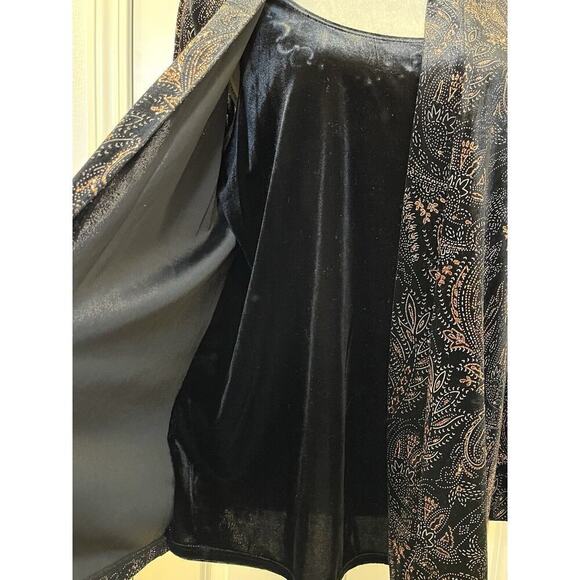 NOTATIONS Women’s Career Top Set Black Tank Paisley Shirt Blouse 1X Grannycore - Picture 2 of 10